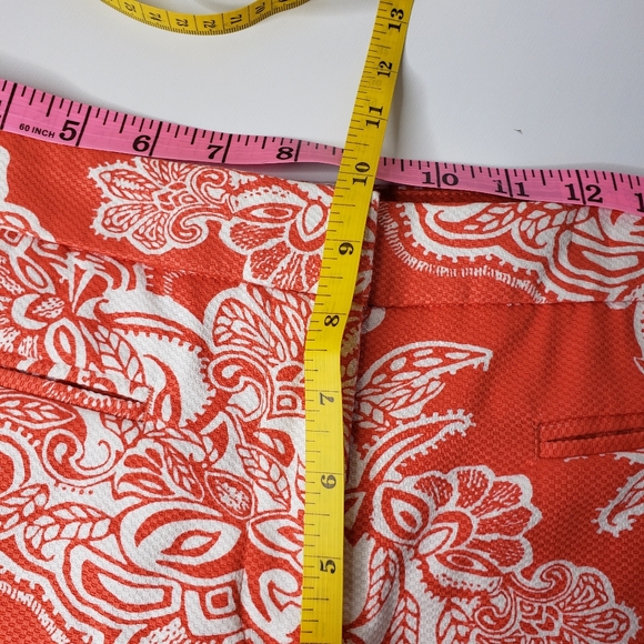 Willi Smith Cotton Pique Abstract Floral Coastal Spring Summer Botanical Shorts - Picture 9 of 14